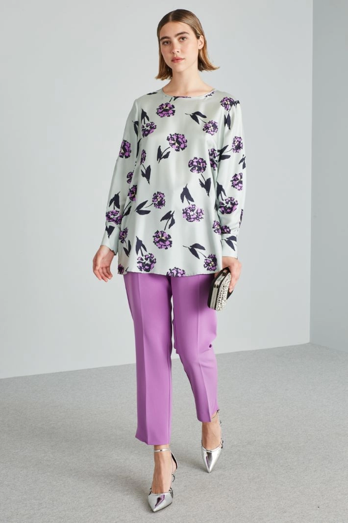 Cady cigarette trousers - VIOLET