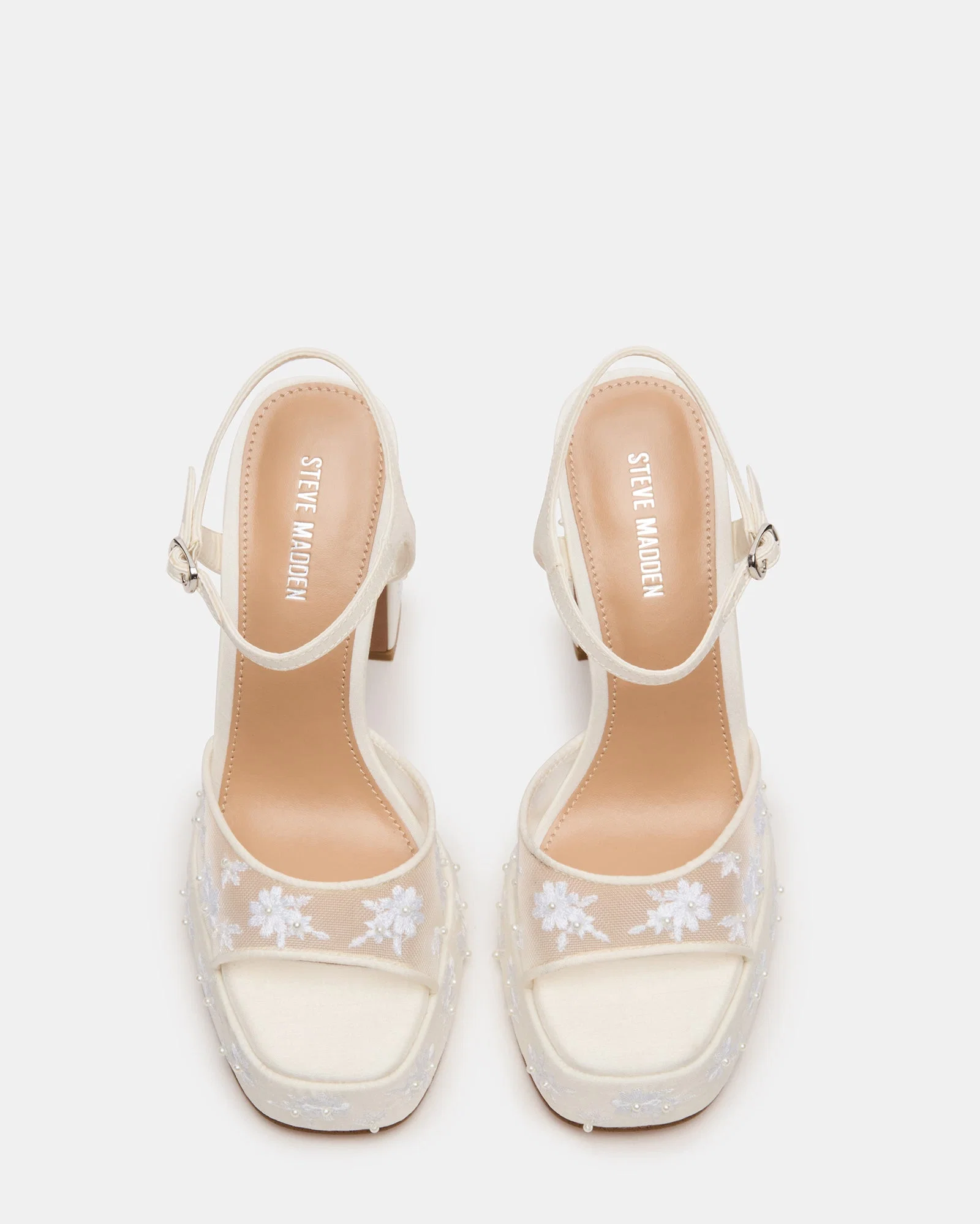 Liandra Embellished White Mesh