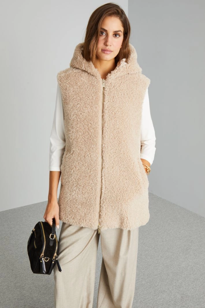 Bouclé gilet - BEIGE