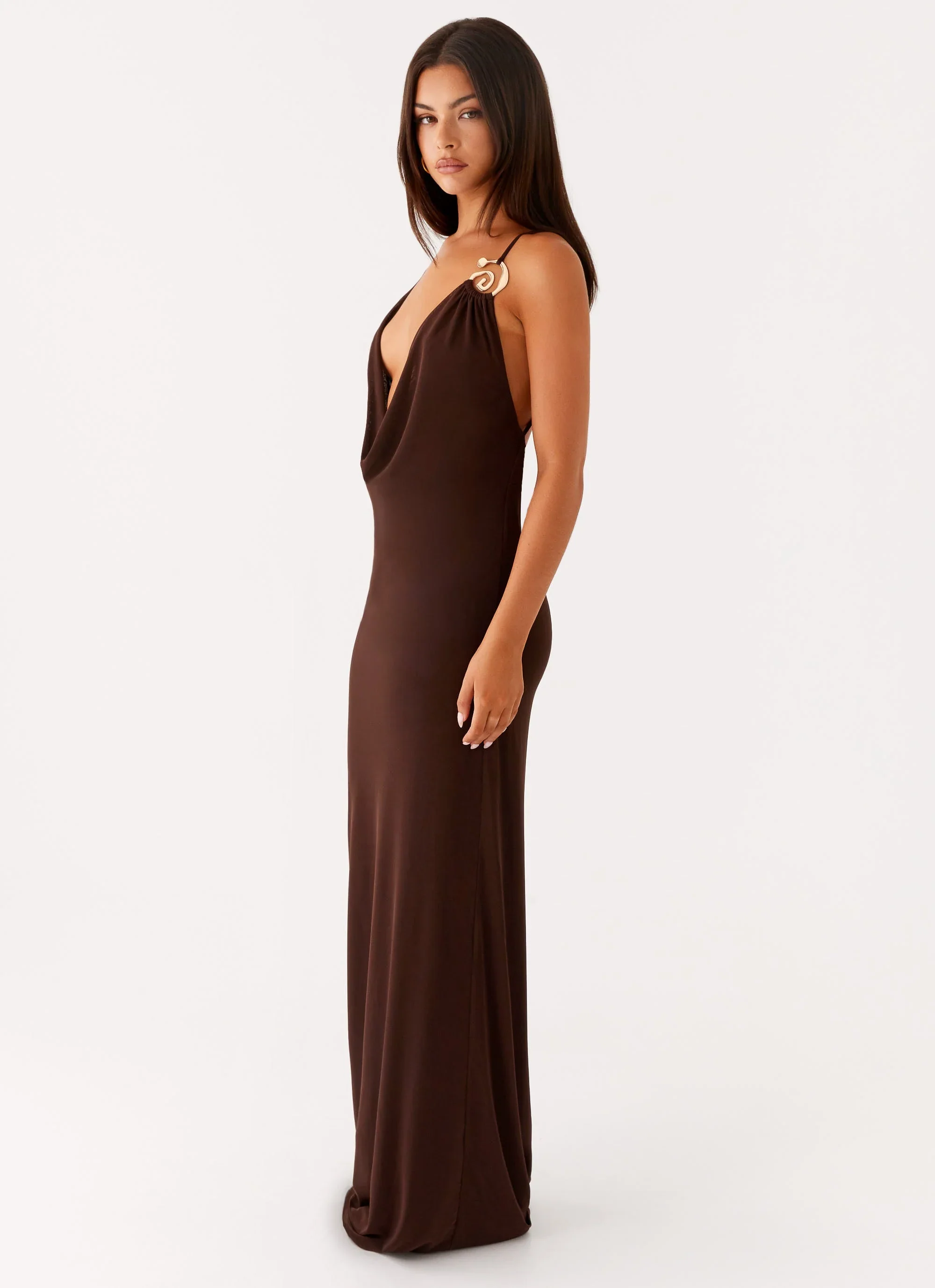 Game Player Maxi Dress - Chocolate