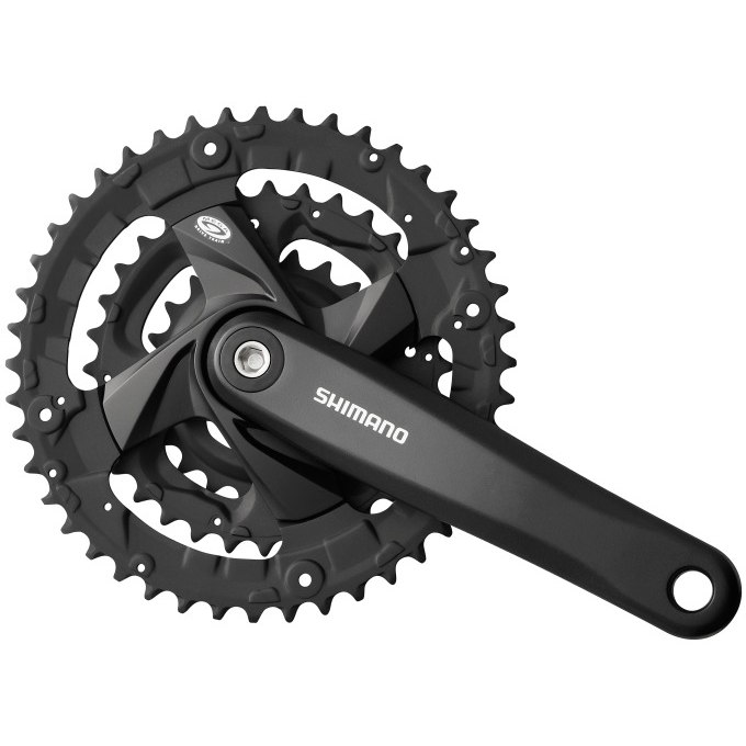 Shimano FC-M371 Crank Set with Chainguard - 3x9-speed - 48-36-26 - black
