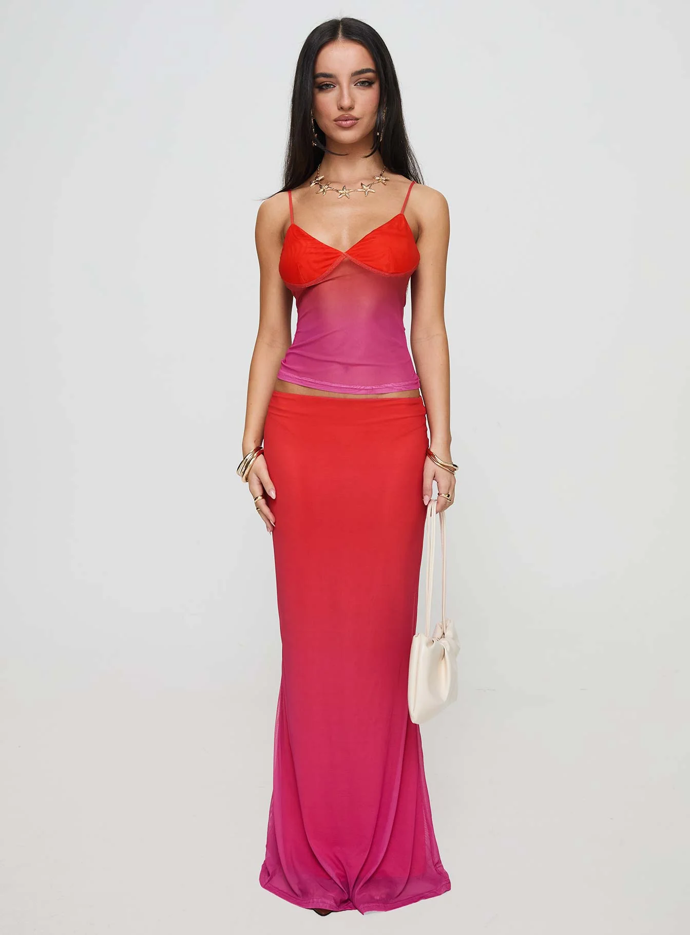 Teen Spirit Maxi Skirt Pink Ombre