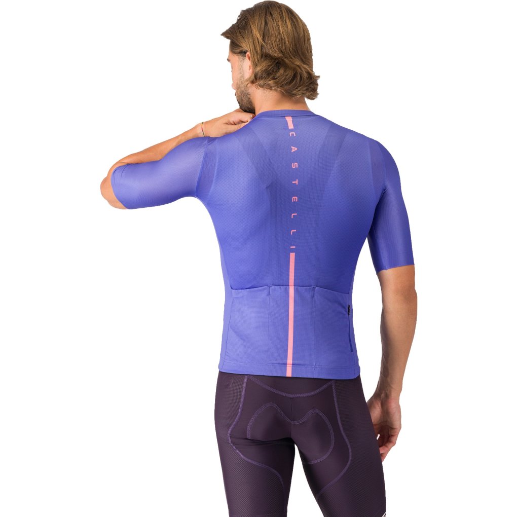 Castelli Drittone Logo Jersey Men - ultraviolet/rosa giro 501
