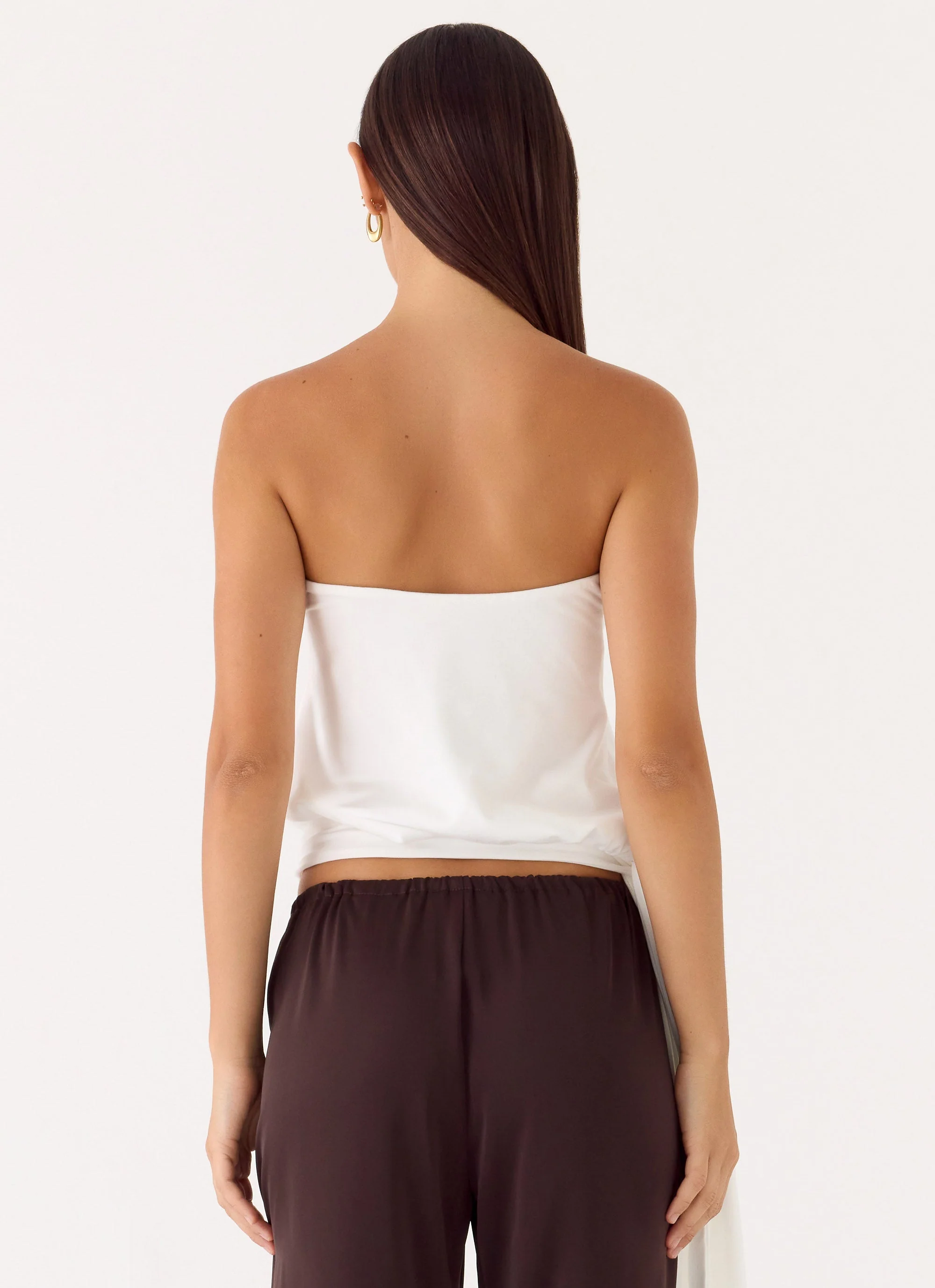 Livia Strapless Top - White