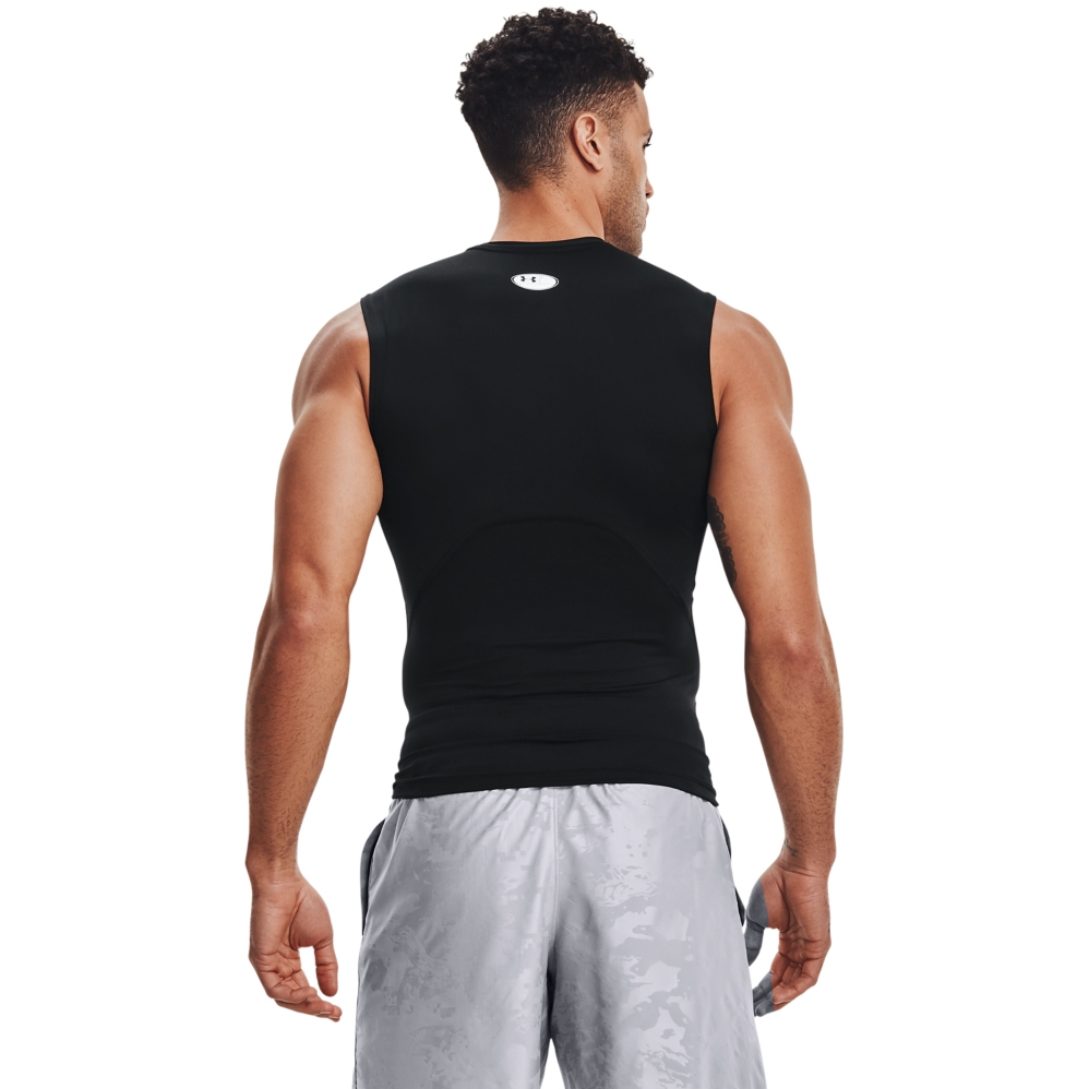 Under Armour HeatGear® Armour Sleeveless Shirt Men - Black/White