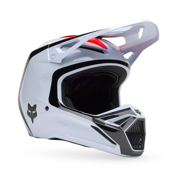 Casque cross Fox V1 FLOW 2025 - Blanc / RougeRef : FX5679