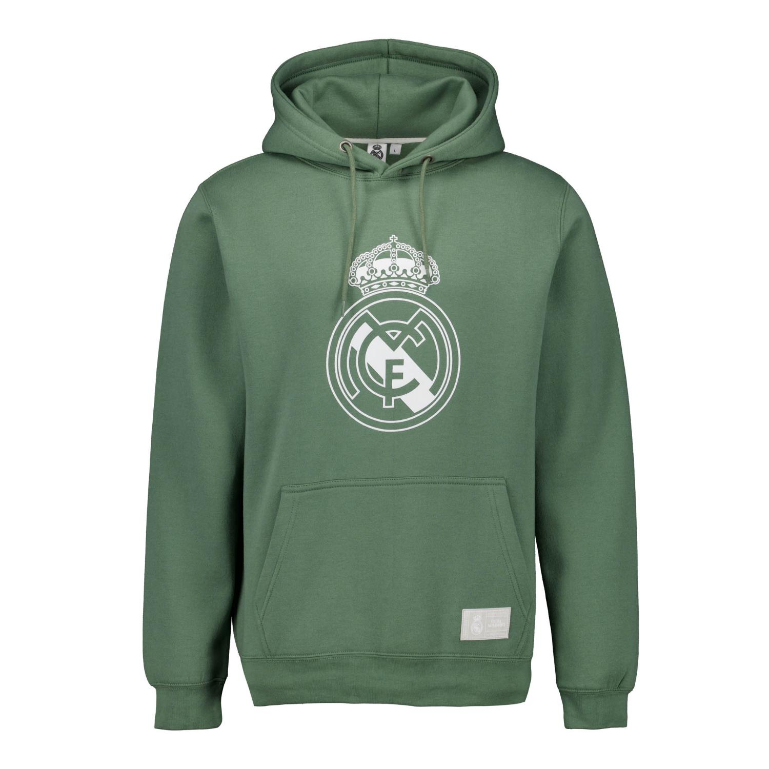 Mens Color Crest Hoodie Dark Green Real Madrid
