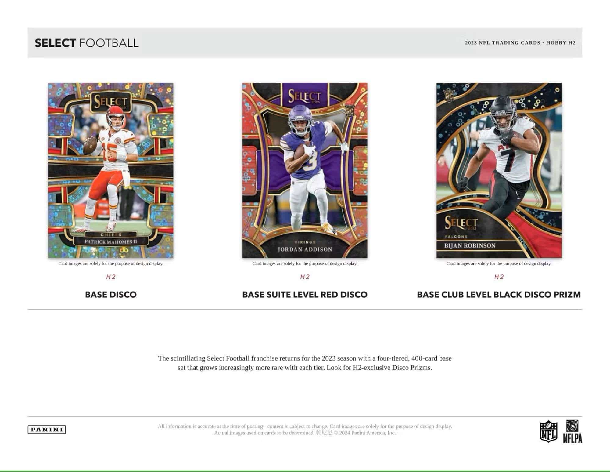 2023 Panini Select Football NFL H2 Box