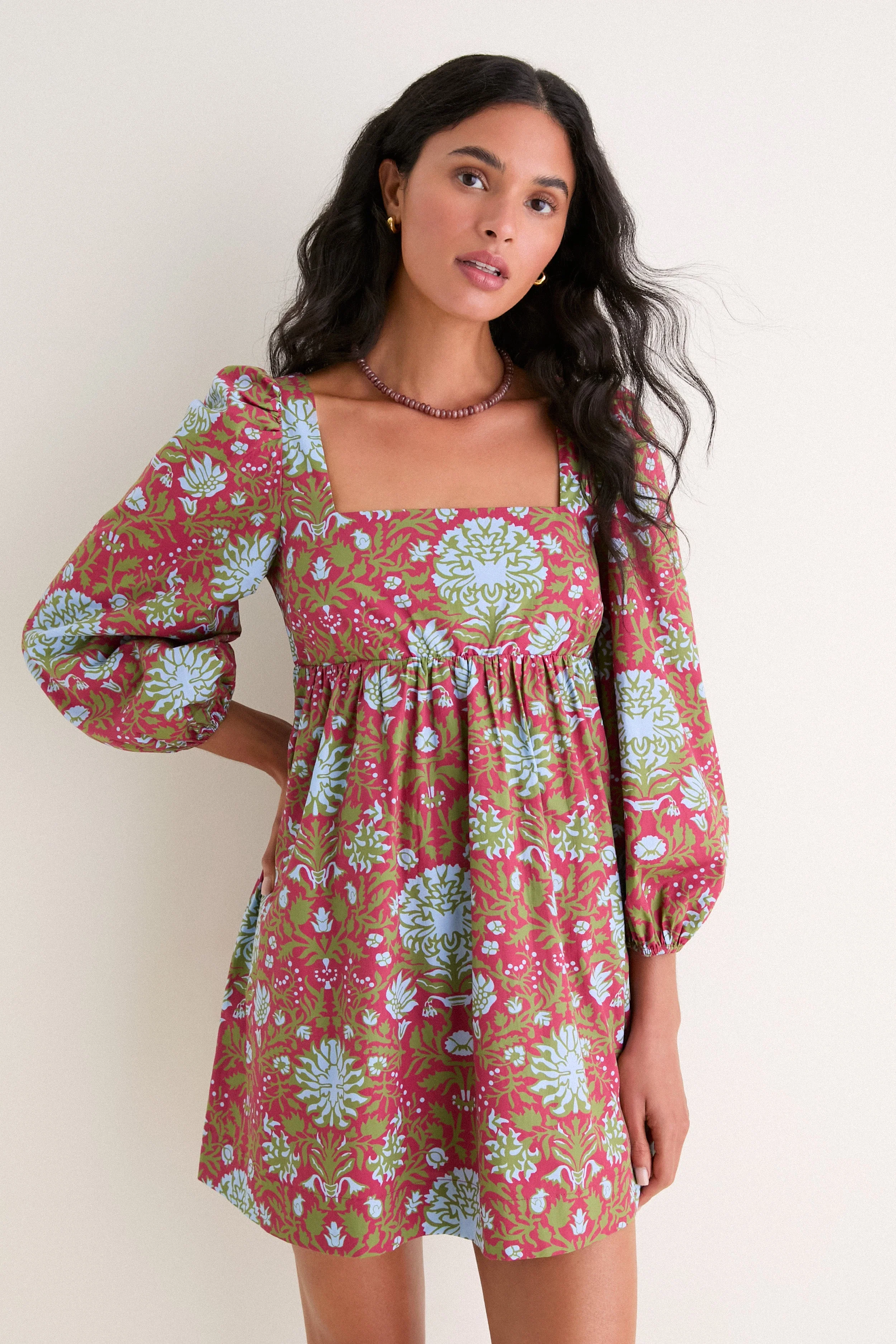 Chrysanthemum Floral Rita Mini Dress
