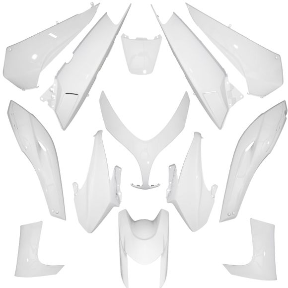 P2r gloss white fairing kit (13 pieces) maxi-scooter - whiteRef: 18222