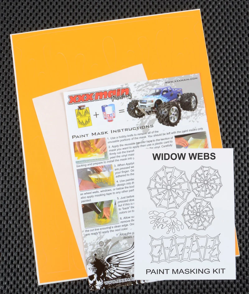 Widow Webs Paint Mask XXX Main Racing XXXM048L