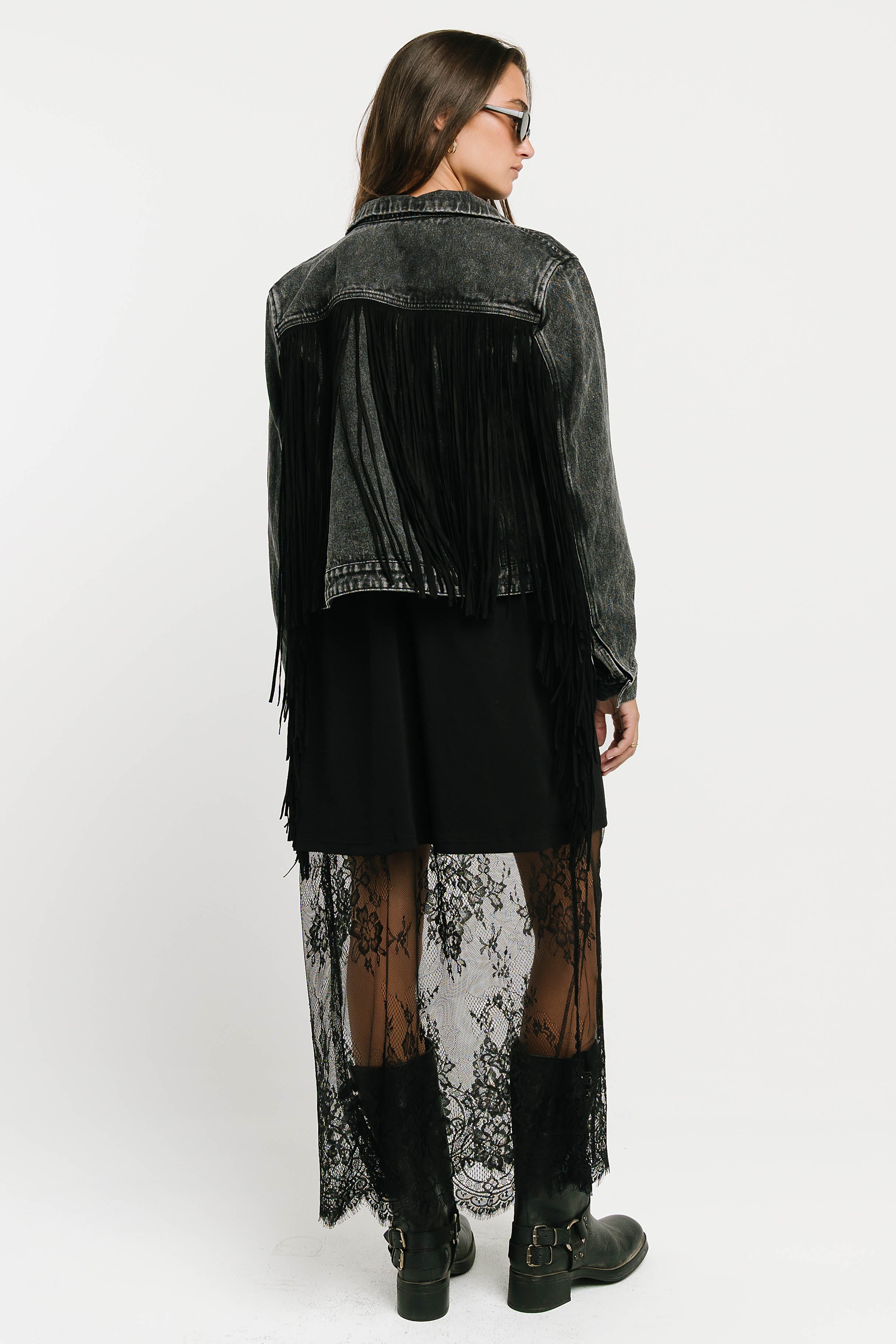Tracie T-Shirt Dress in True Black