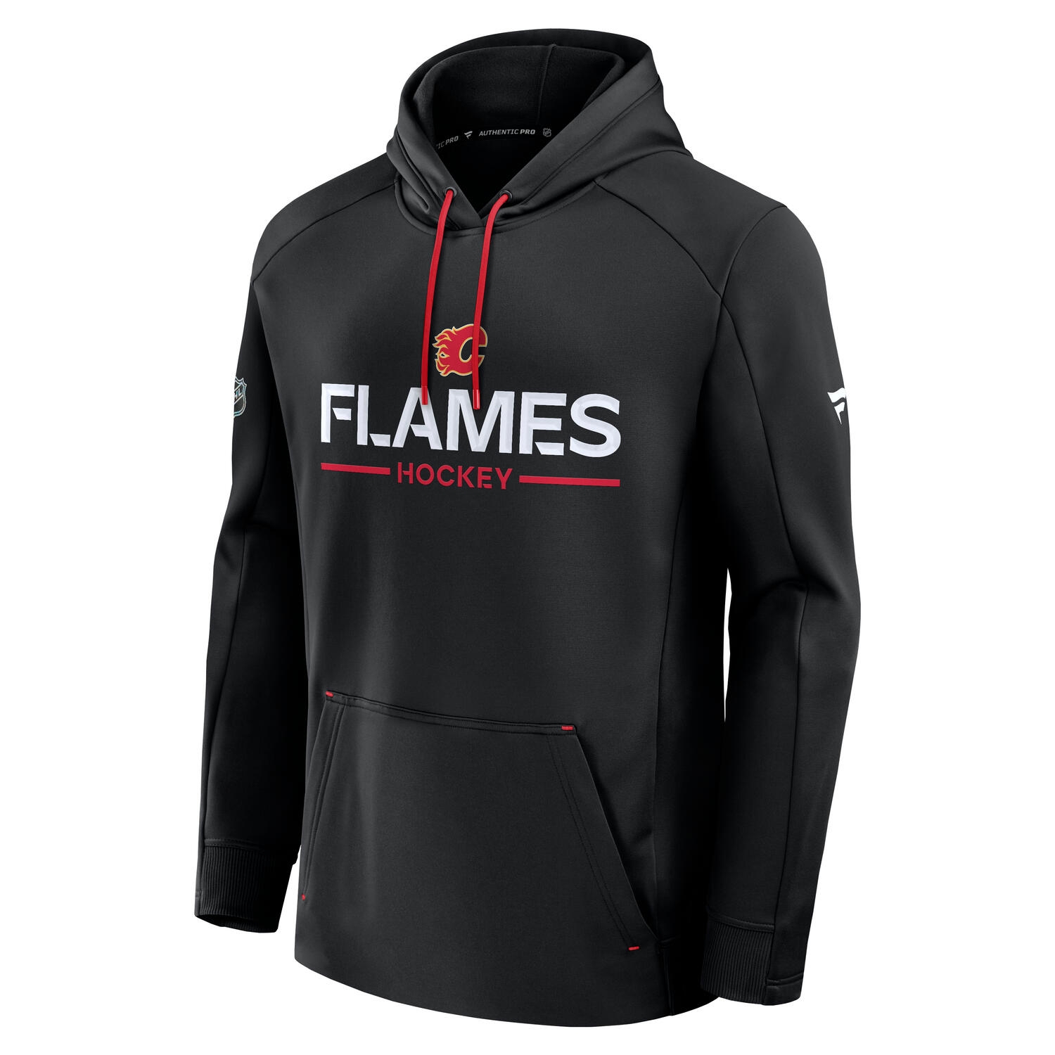 Calgary Flames 2025/26 Authentic Pro Rink Tech NHL Hoodie Black