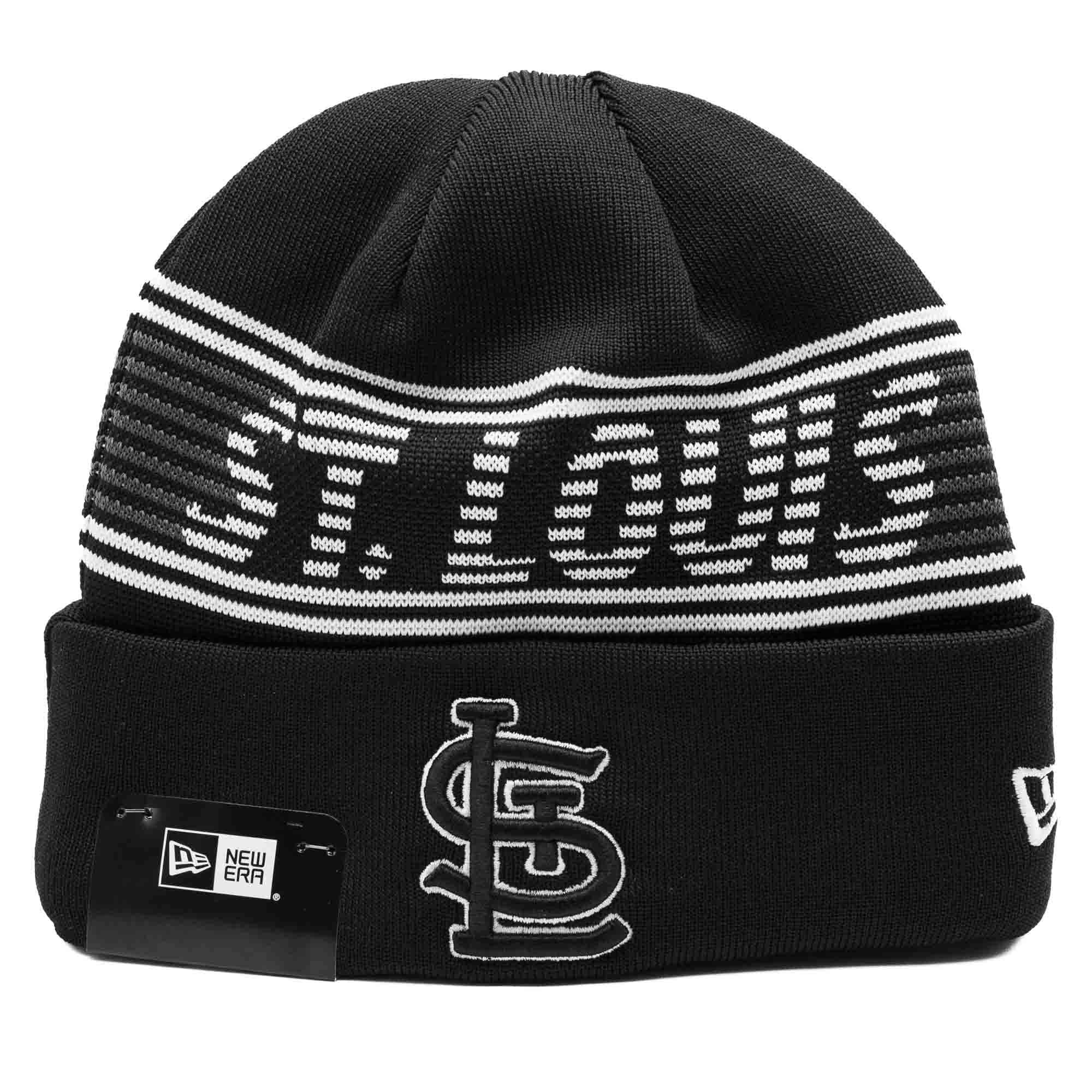 St. Louis Cardinals Black Colorway 2024 MLB Clubhouse New Era Beanie Knit