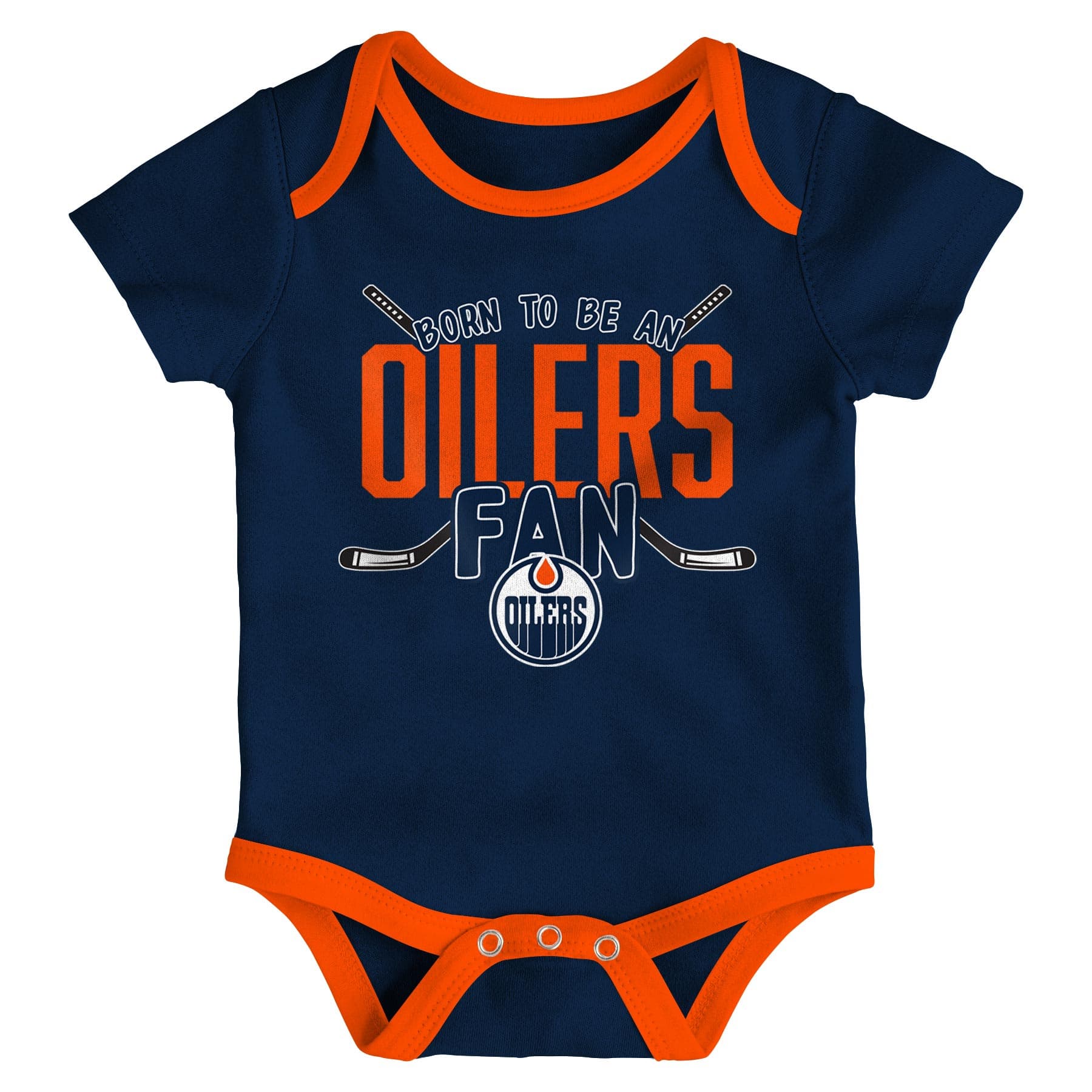 Edmonton Oilers Game Time NHL Baby Bodysuit Set (3-Piece)