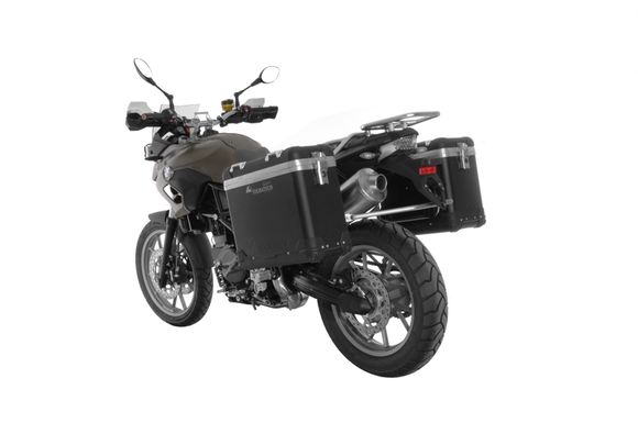 Touratech ZEGA Pro 31/38 suitcase - Gray support included - Black anodizedRef: Trt01477A / 01-048-5732-0