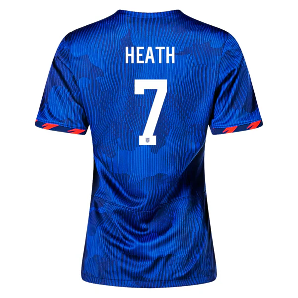 Womens United States Tobin Heath 4 Star Away Jersey 23/24 w/ 2019 World Cup Champion Patch (Hyper Royal/Loyal Blue)