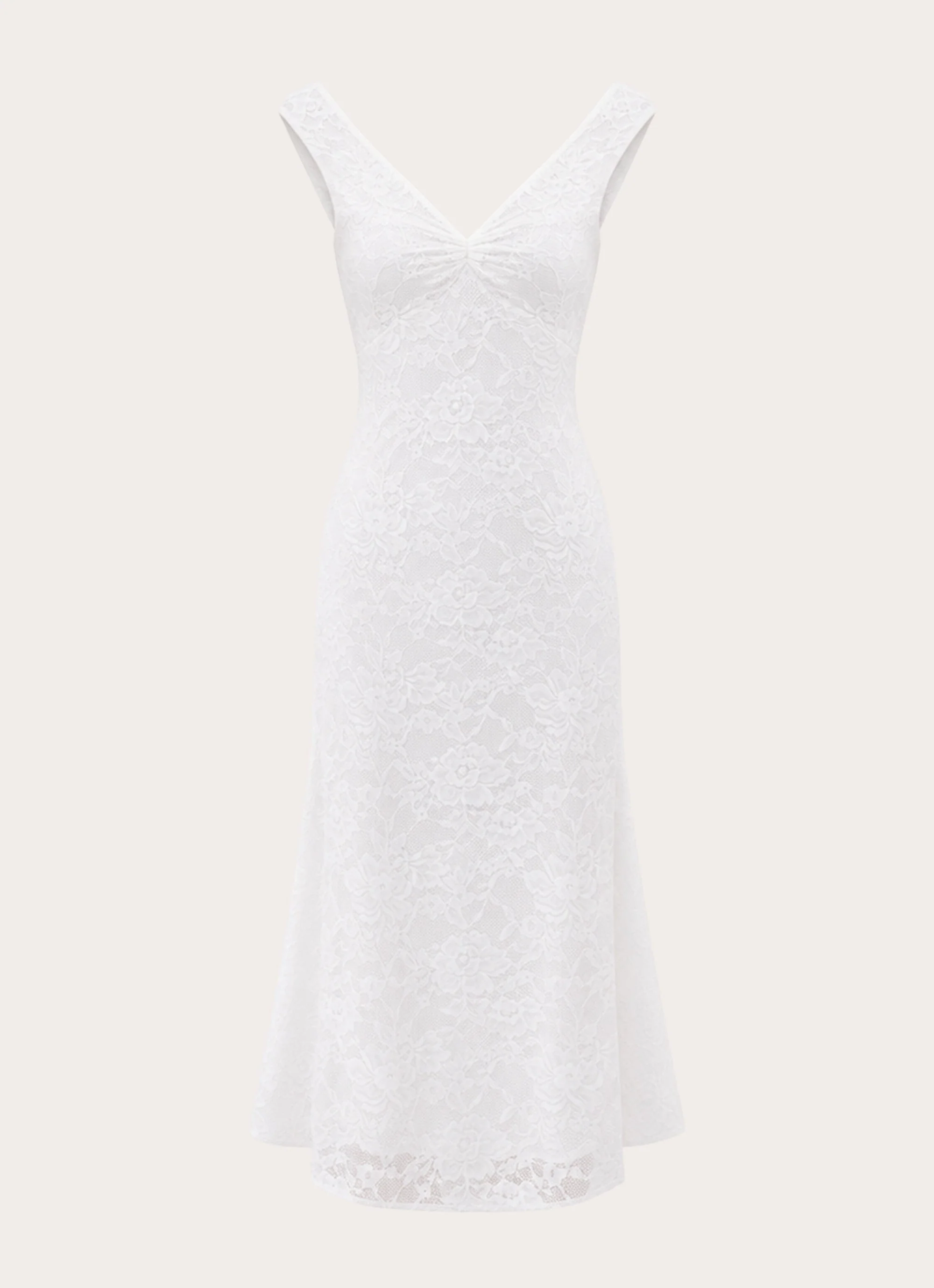 Love Street Lace Midi Dress - White