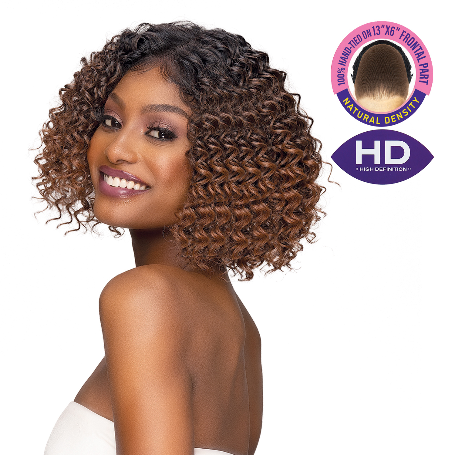 Janet Collection HD Swiss Lace Front Wig Melt Hand-Tied 13X6 Frontal Part Oasis