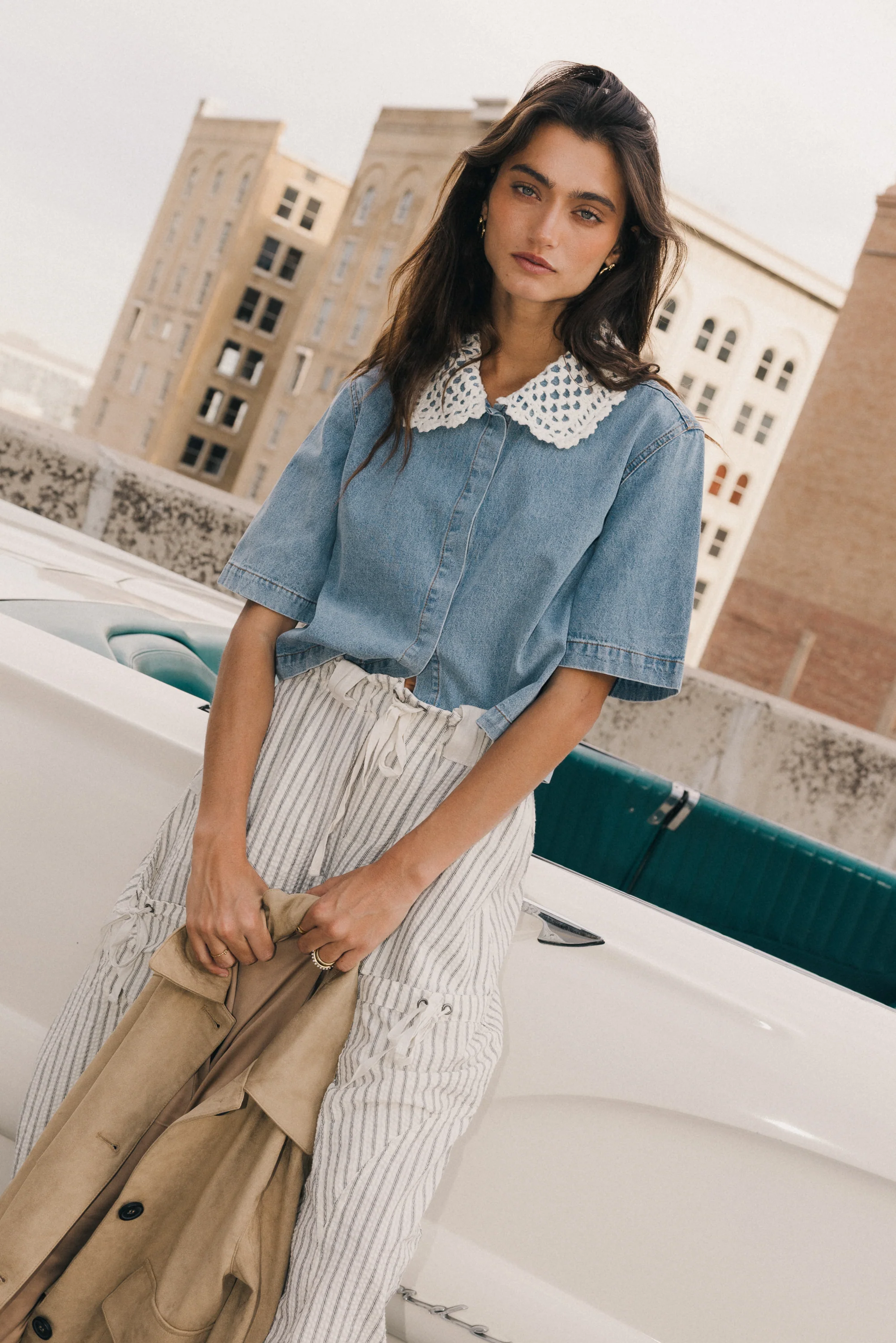 Pierce Denim Blouse