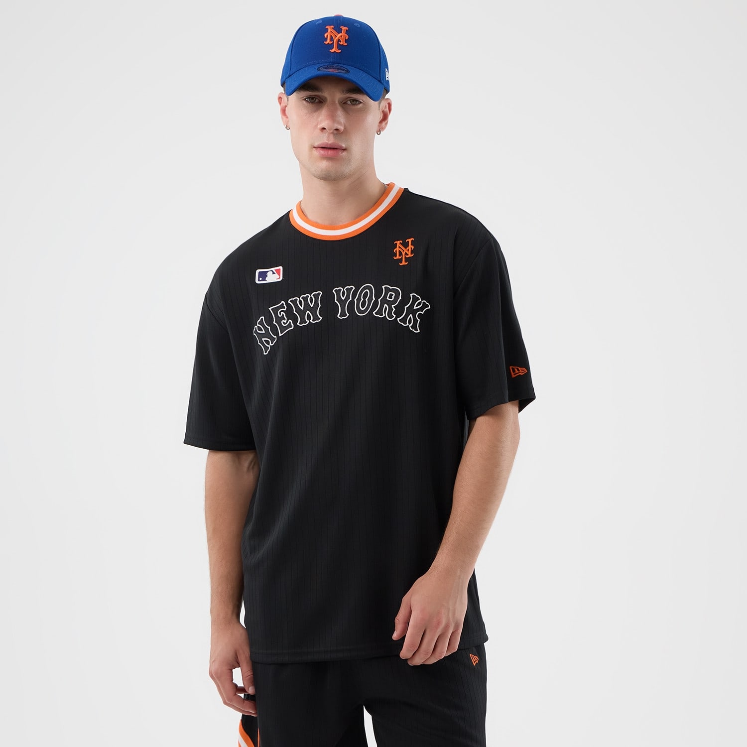 New York Mets Team Arch Oversized MLB T-Shirt Black