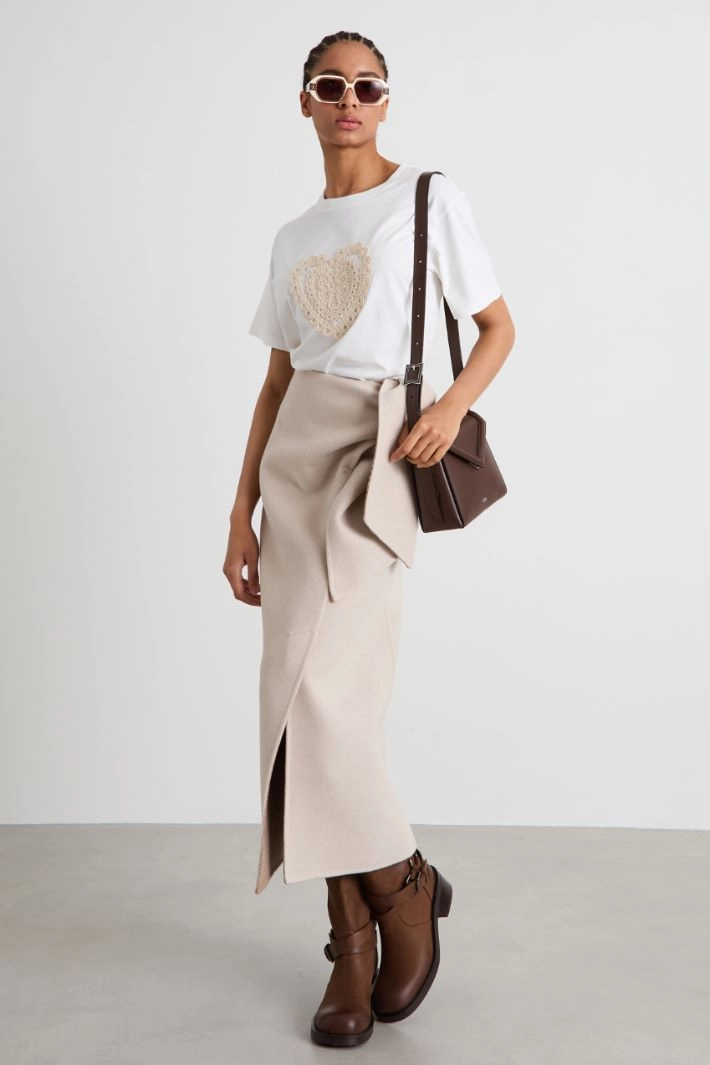 Embroidered T-shirt - WHITE