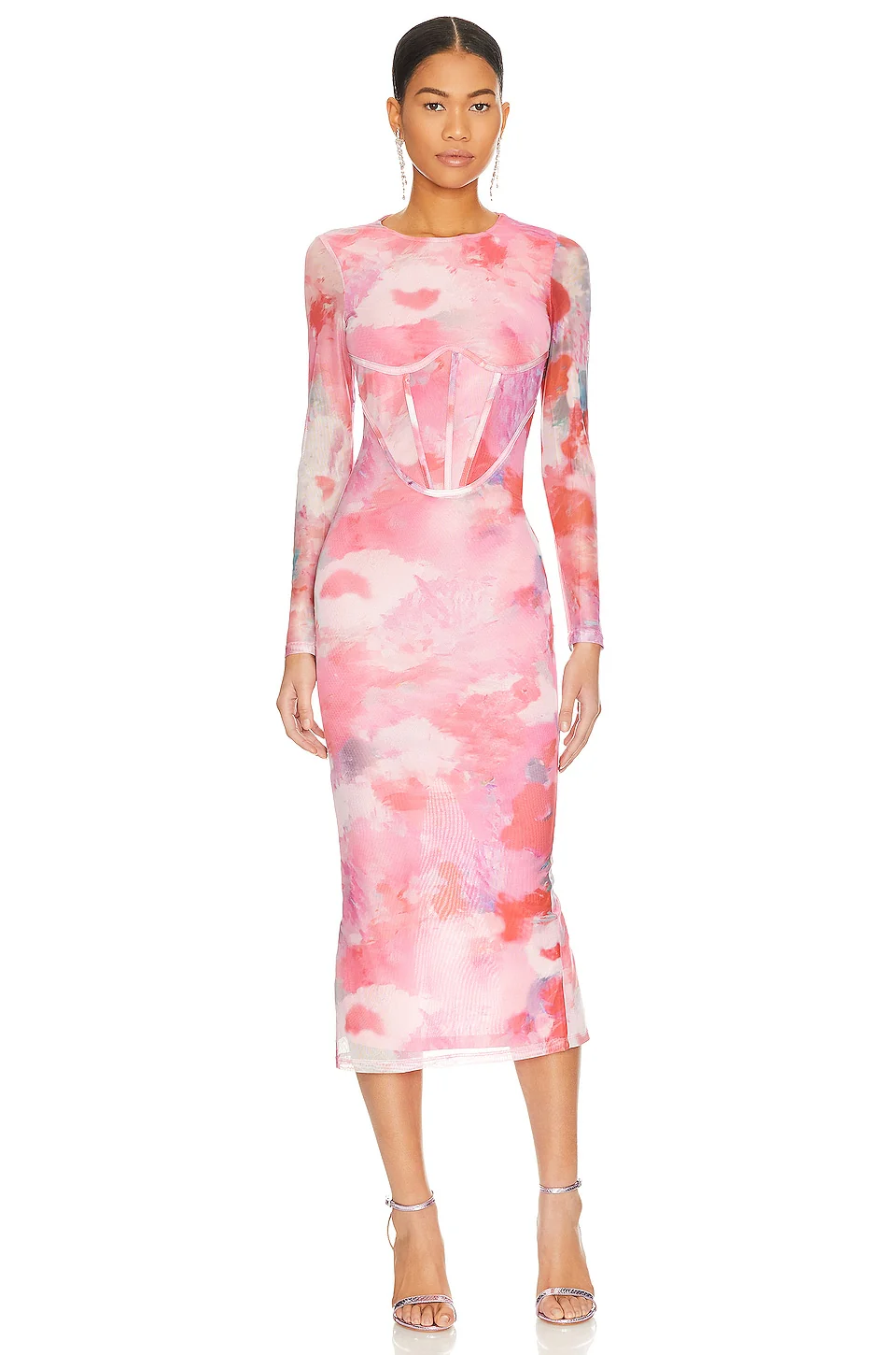 Lena Mesh Midi Dress