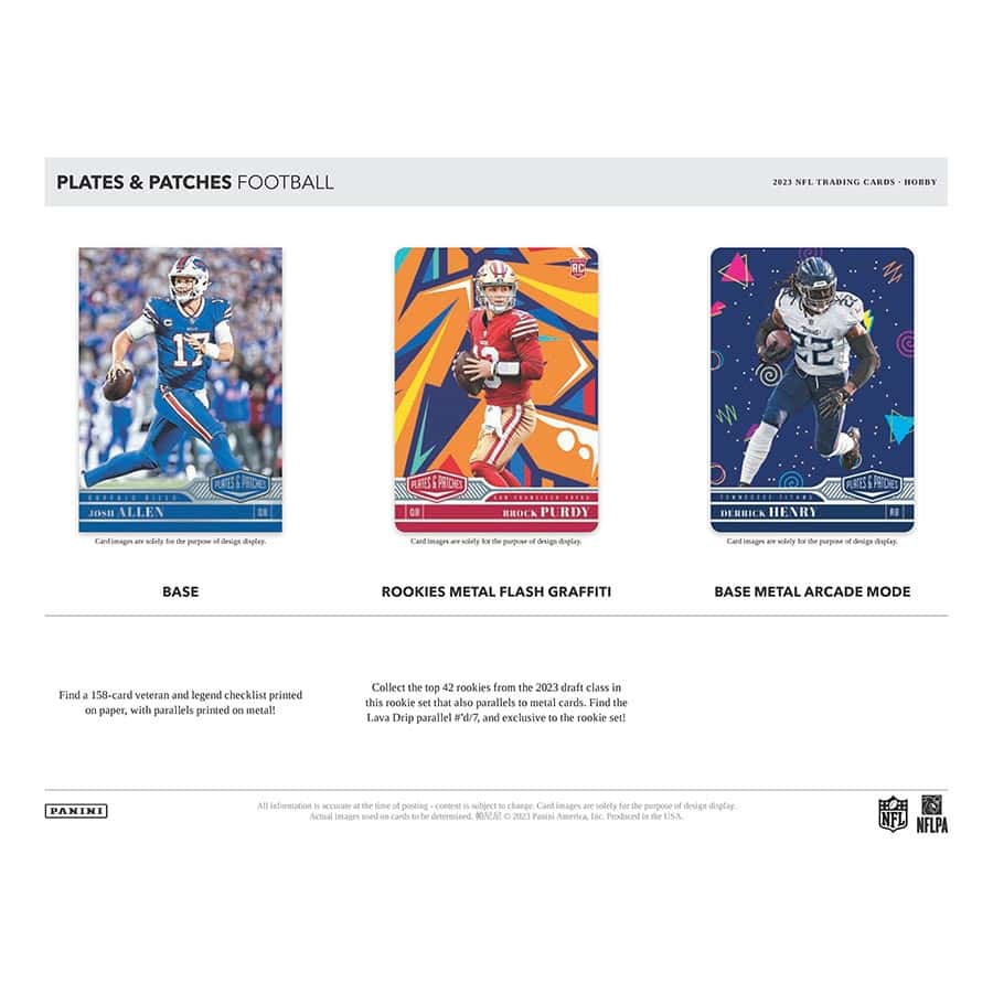 2023 Panini Plates & Patches Football NFL Hobby Box
