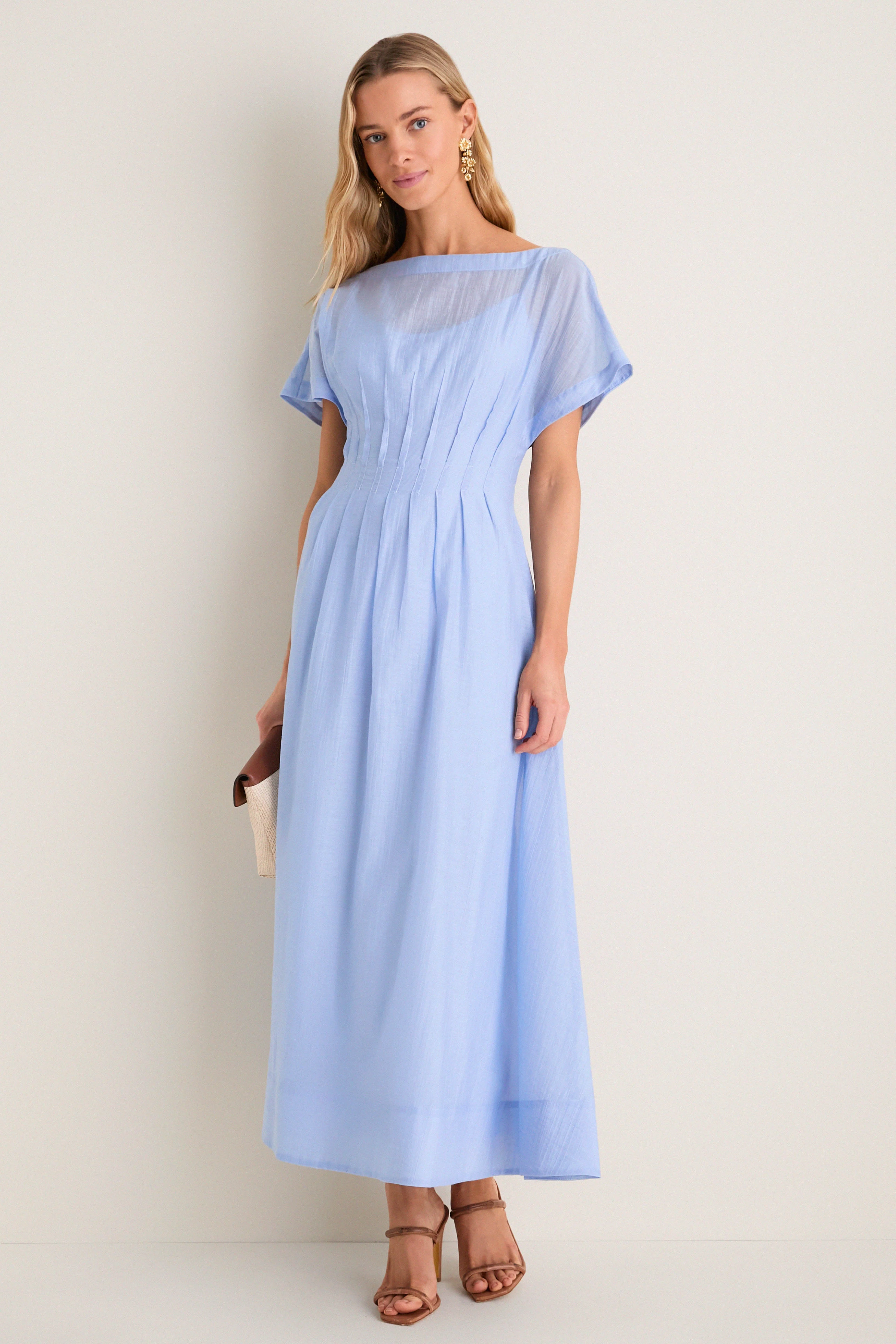 Bluebell Textured Gauze Midi Dress