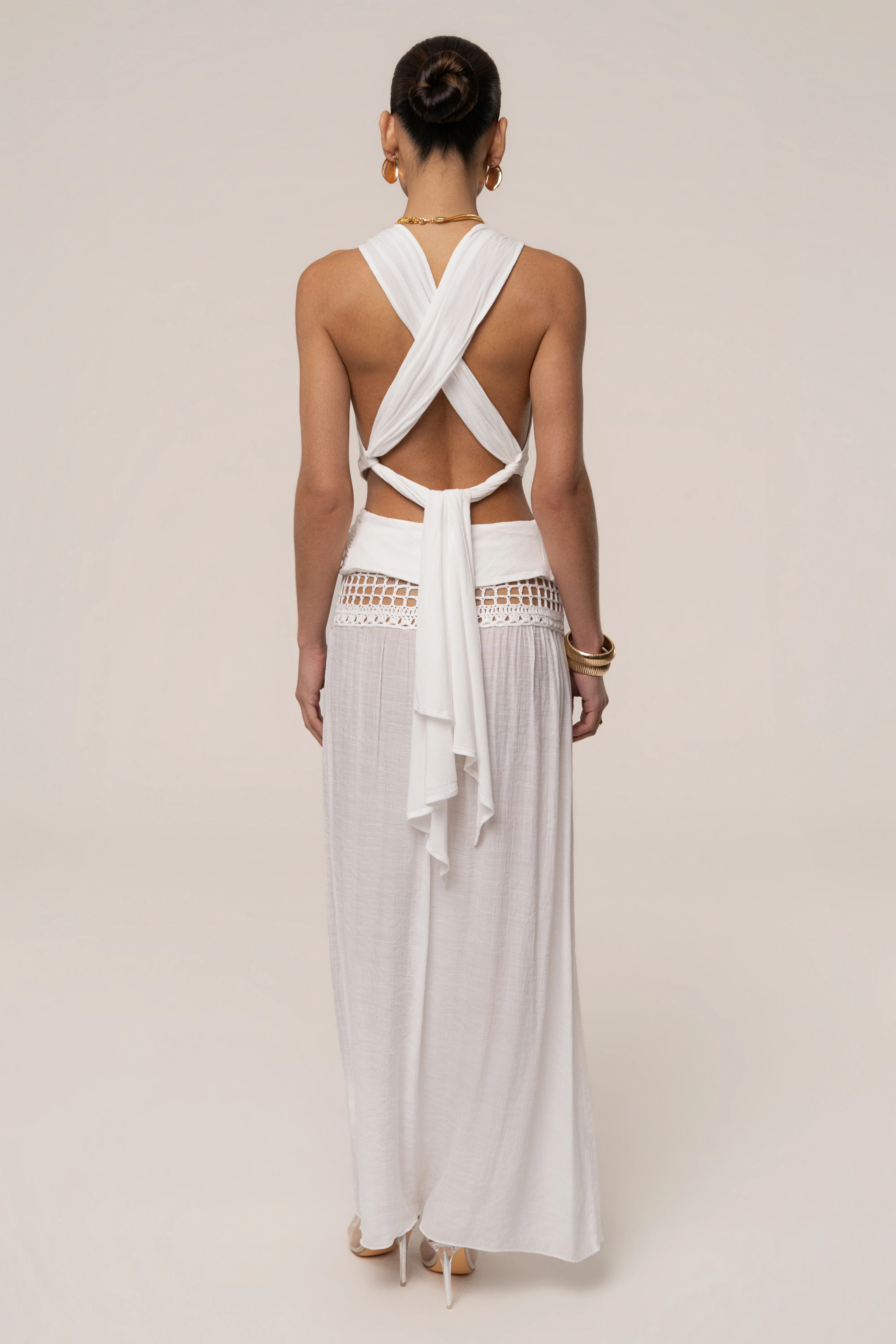 White Tulum Drape Top