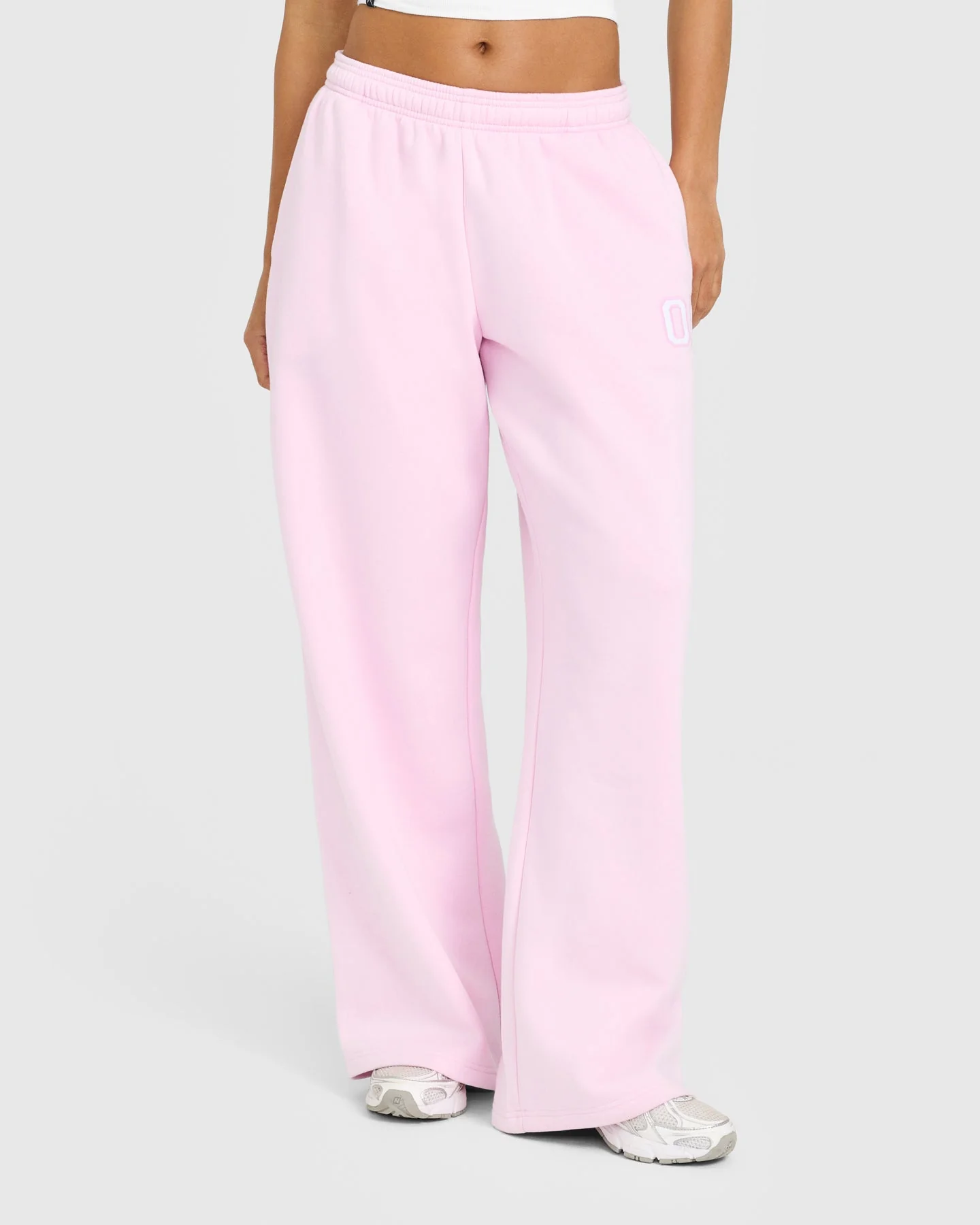 Foundations Oversized Oner Girlfriend Straight Leg Joggers | Chalk Pink