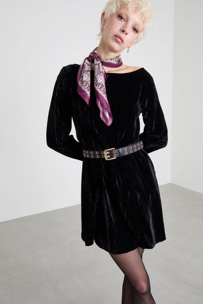 Silk twill scarf - BORDEAUX