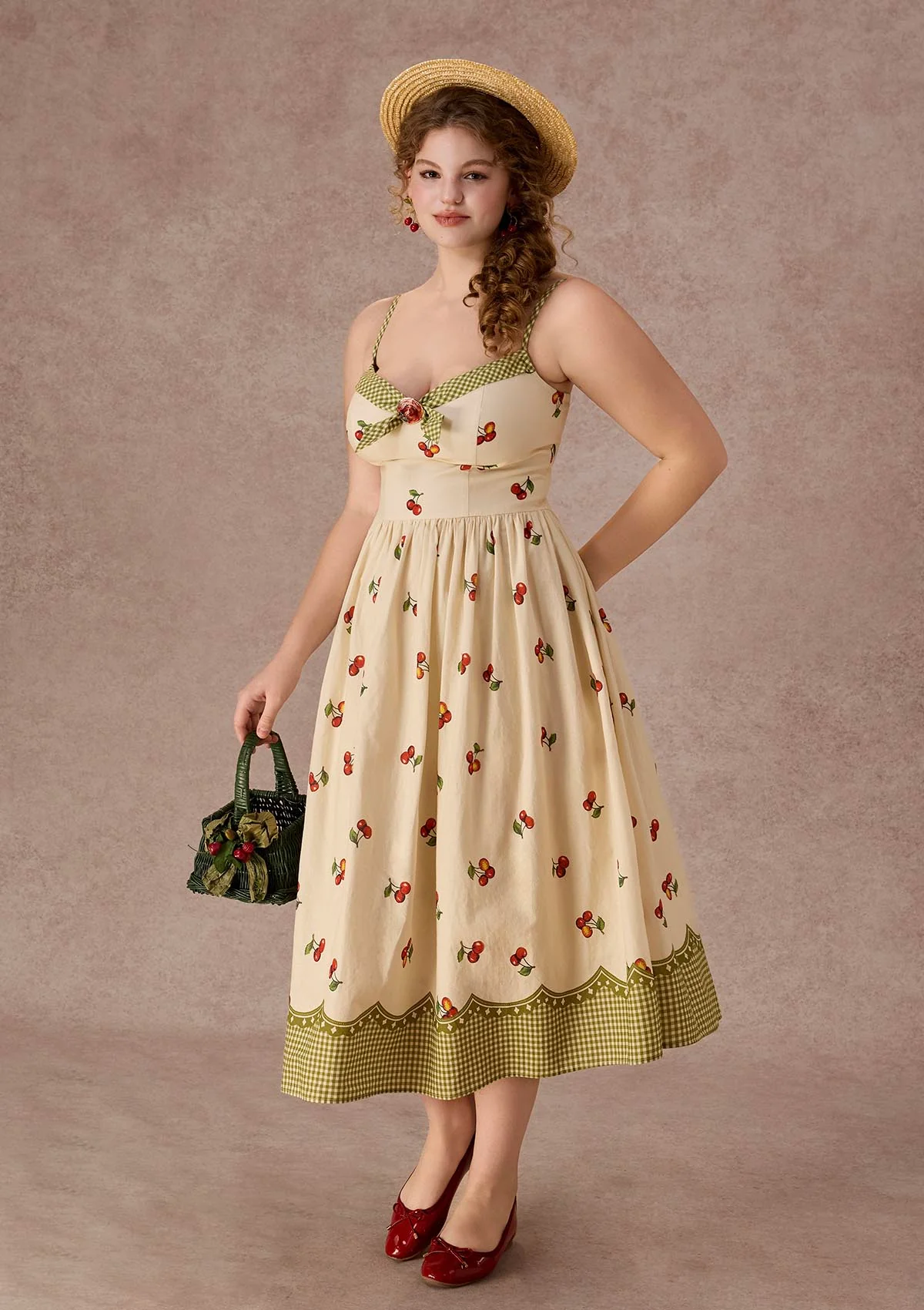 Curve&Plus Wild Cherry Dress（Long）
