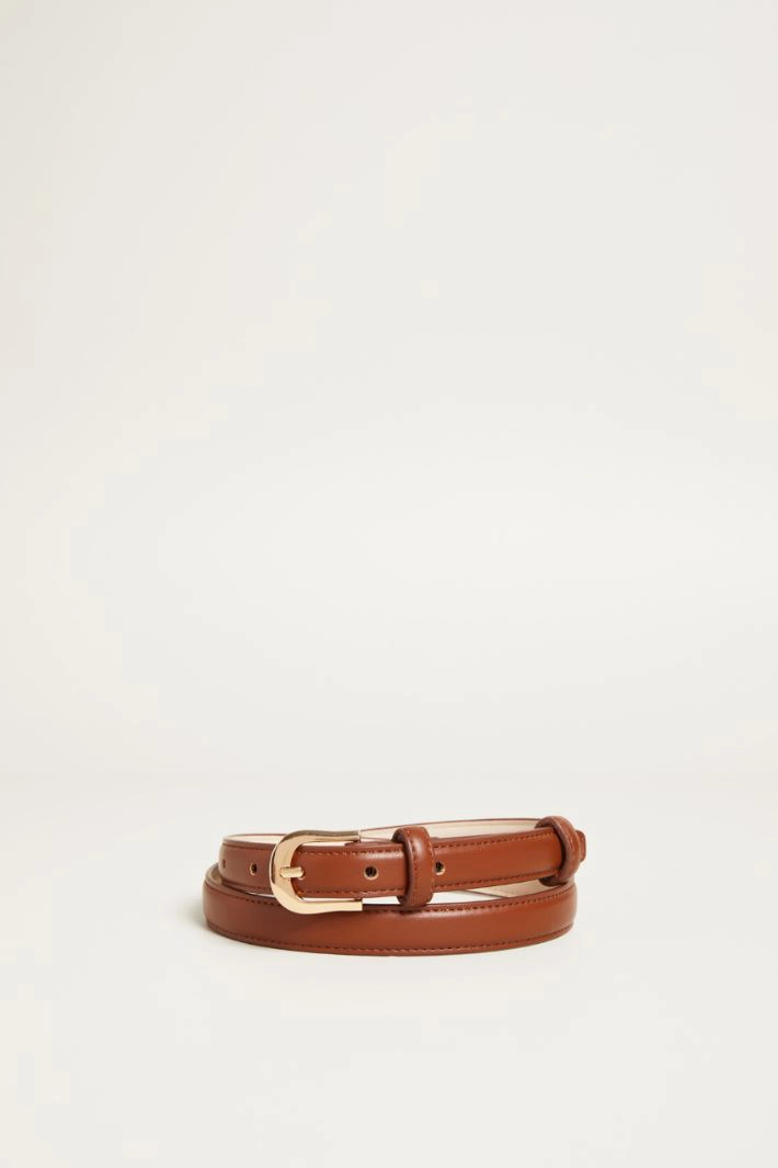 Thin coated belt - LEATHER