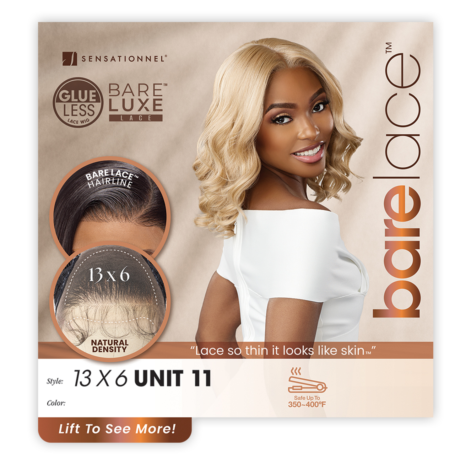 Sensationnel Lace Front Wig BareLace Glueless 13X6 Unit 11