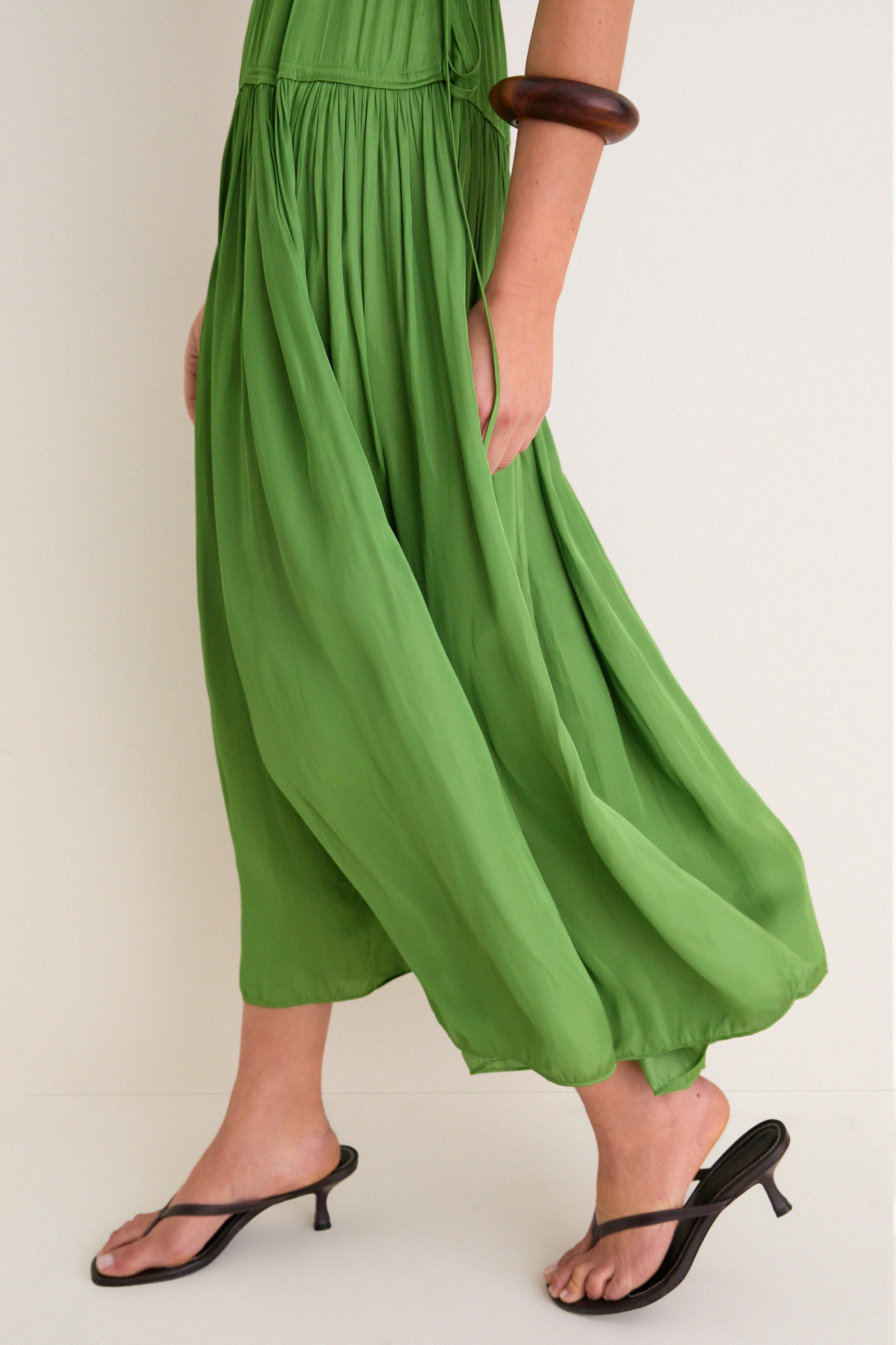 Cactus Sienna Pintuck Maxi Dress
