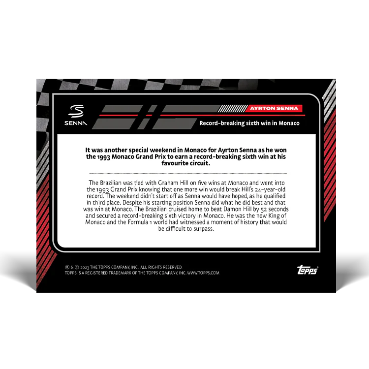 Topps UK - The Story of Senna - Card #44