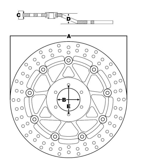 Wave Trw brake disc RAC seriesRef: Trw00475A / 17102693