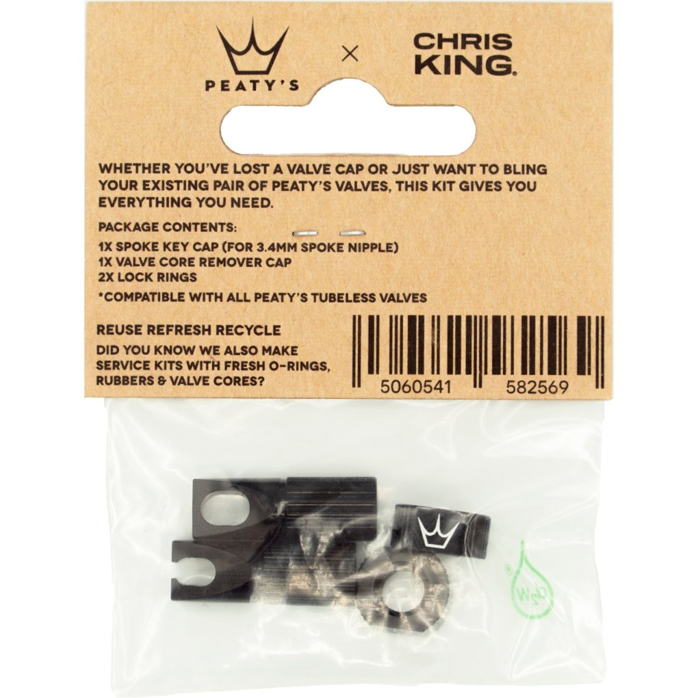 Peaty's x Chris King Tubeless Valves Accessory Kit - MK2 - black