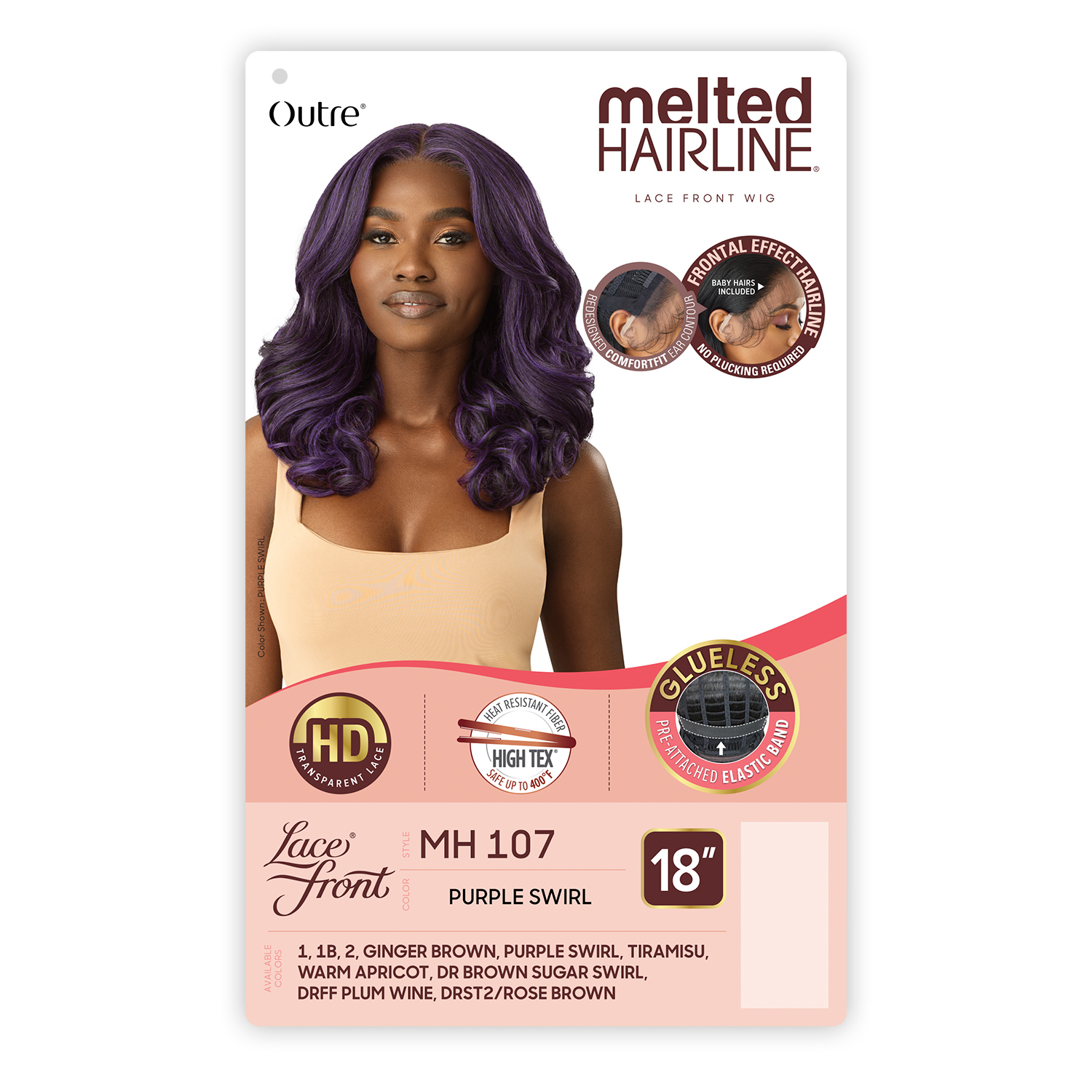 Outre HD Lace Front Wig Melted Hairline Glueless MH 107