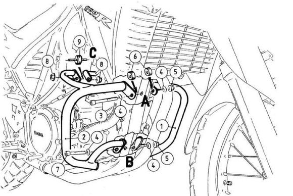 Pare-carter Hepco & Becker Crashbar - noirRef : HBE01059A / 502404 00 01