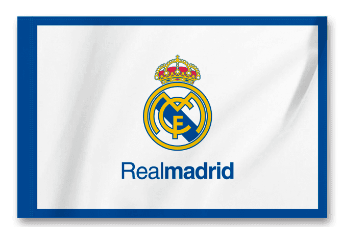 Real Madrid Flag Large -White/Blue