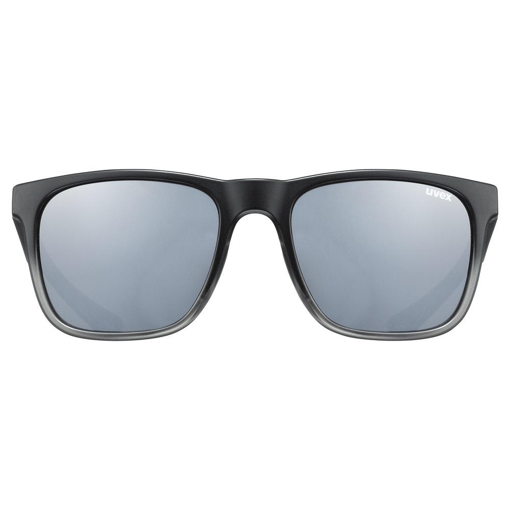 Uvex LGL 42 Glasses - black transparent/mirror silver