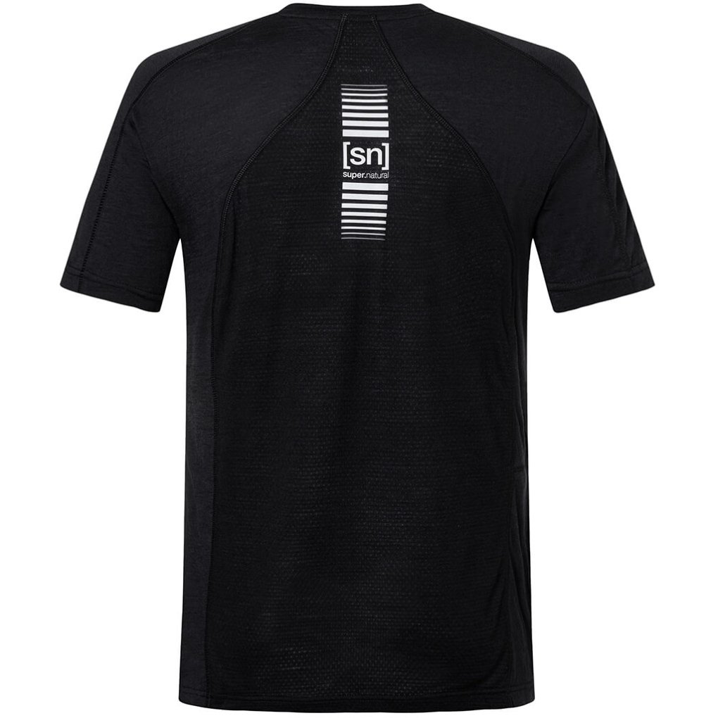 SUPER.NATURAL Alarm Running Tee Men - Jet Black/Jet Black