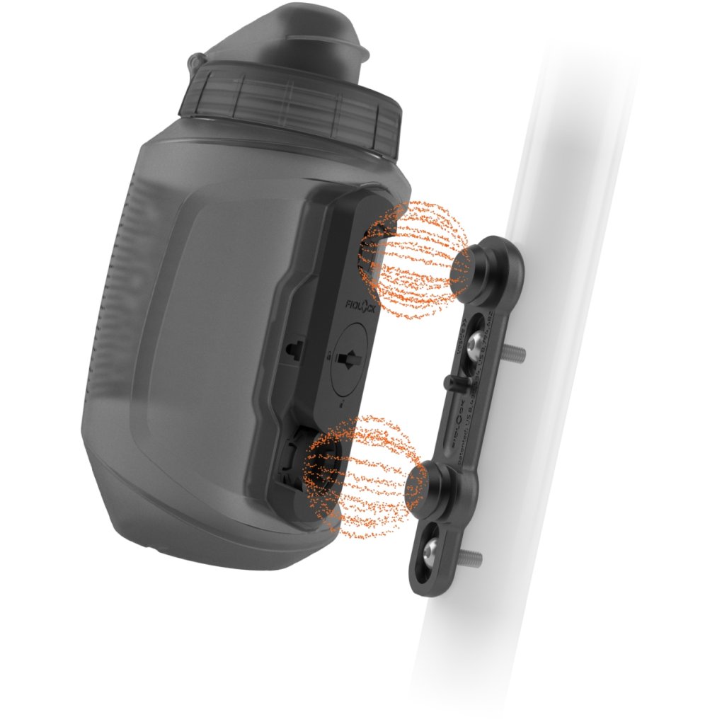 Fidlock Twist Bottle 550ml Compact + Bike Base Mount - transparent black