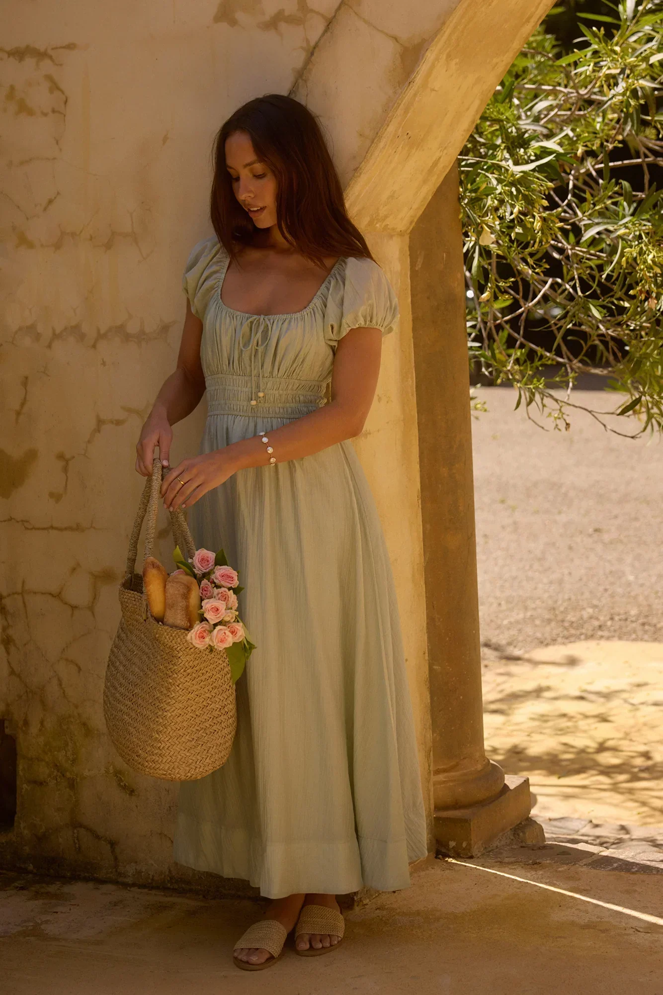 Sage Of Secrets Maxi Dress Green