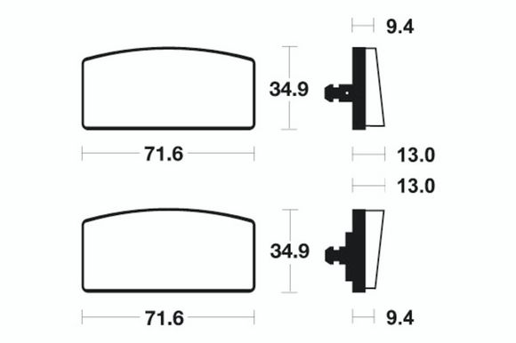 Tecnium organic road brake pads - MA20Ref: TE00586A / 1022414