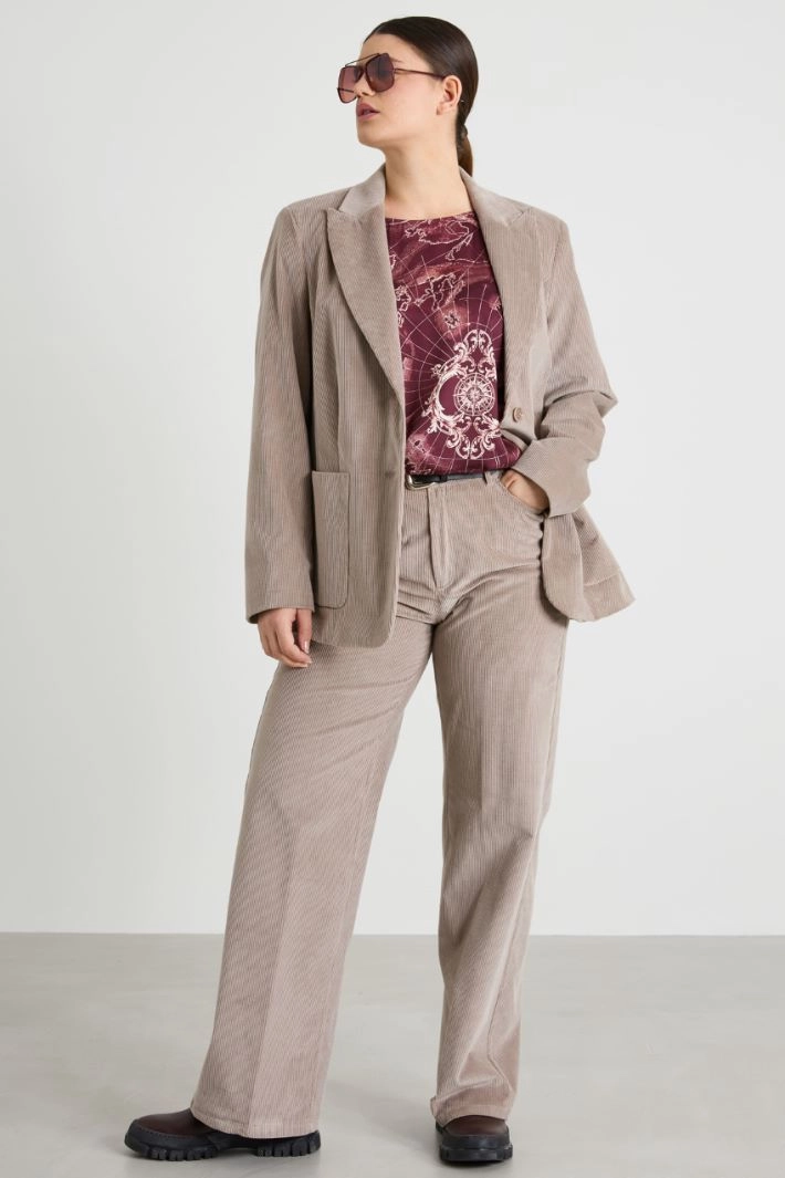 Corduroy blazer - DOVE GREY