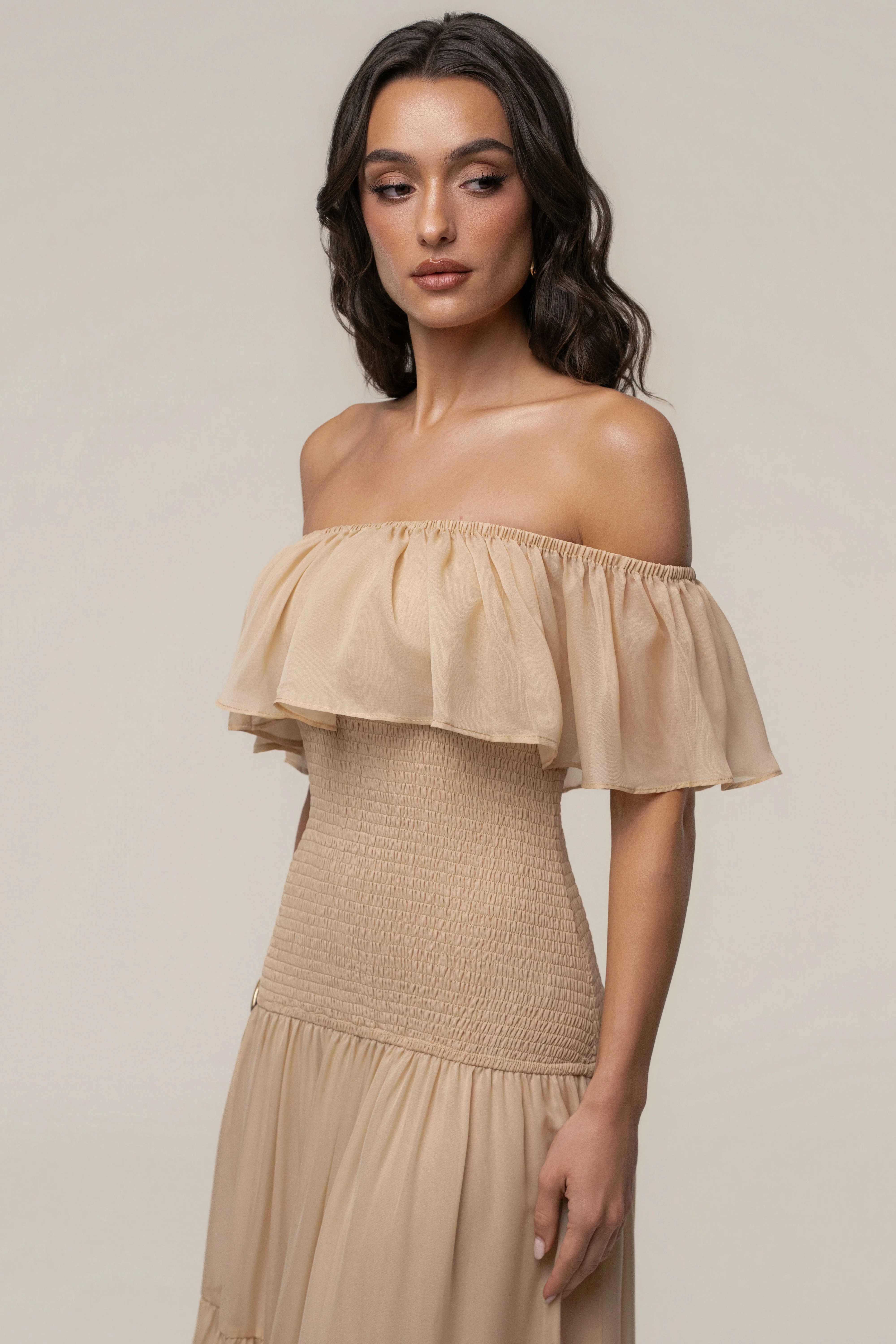 Sand Seaside Drift Maxi Dress