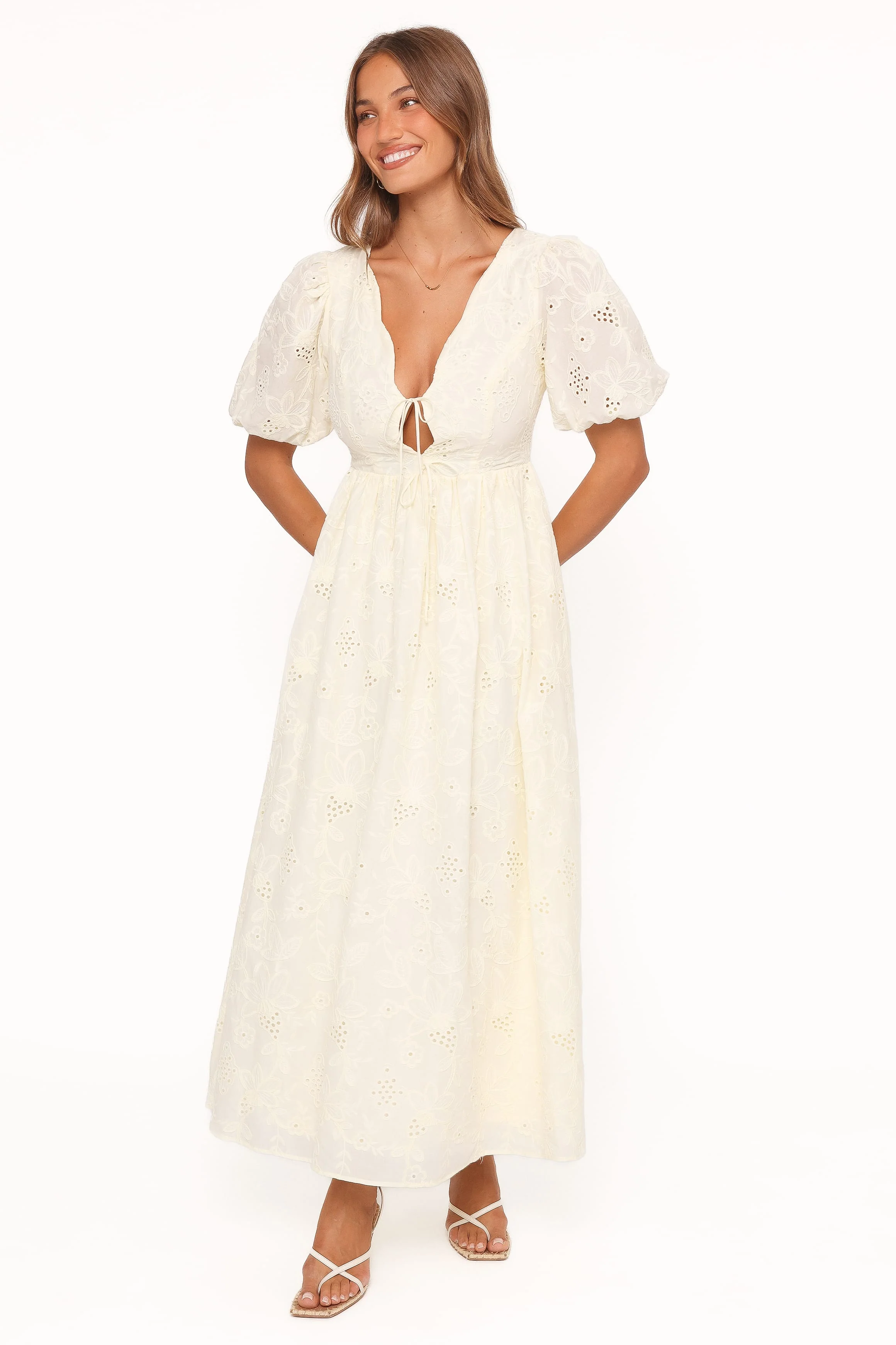 Karla Maxi Dress - Butter Yellow Broderie